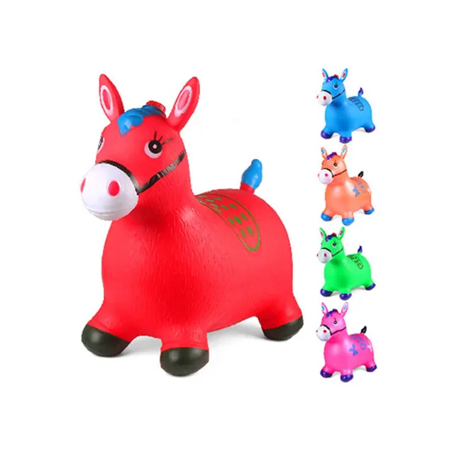 Inflatable Jumping Horse Ride on Bouncy Hopper Toys Extra Thickness Toy for Kids Random Color 2
