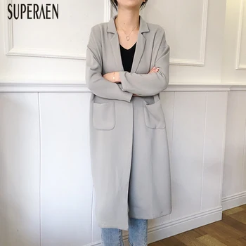 

SuperAen Temperament Trench Coat for Women 2020 New Spring and Autumn Korean Style Ladies Windbreaker Pluz Size Women Clothing
