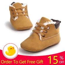 Новинка; однотонные ботинки для малышей; для мальчиков; для малышей; очень теплые классические ботинки с мягкой нескользящей подошвой