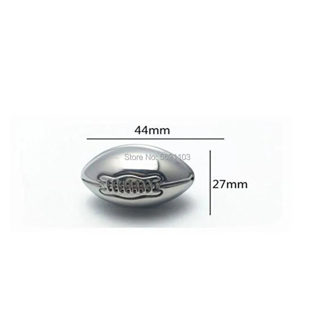 MBBITL Stainless Steel Football Shaped Whiskey Stones Chiller Chilling Drink with Tong for Wine Whiskey Soda Beverage