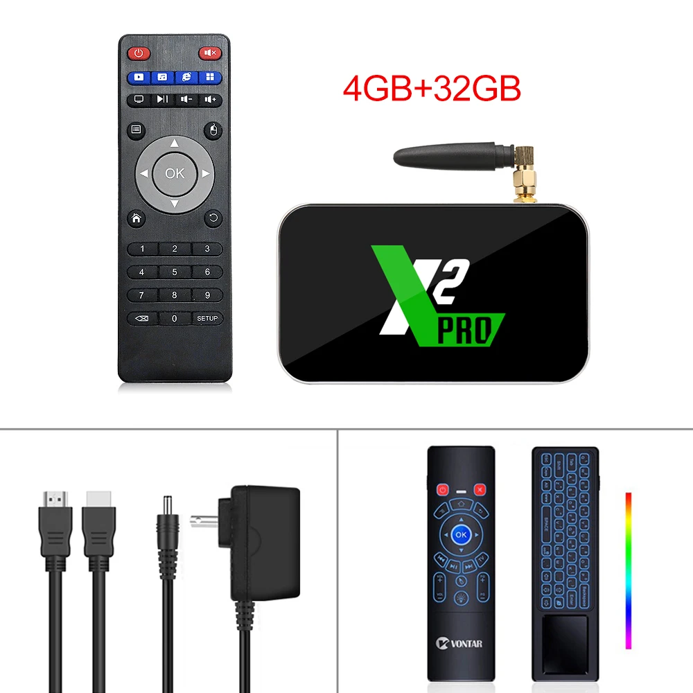 4G32G T6 Plus X2 PRO DDR4 4 ГБ 32 ГБ Smart Android 9,0 ТВ-приставка X2 Cube ram 2 Гб 16 Гб rom Amlogic S905X2 2,4G 5G WiFi 1000M BT4.2 4K HD телеприставка - Цвет: 4G32G T6 Plus