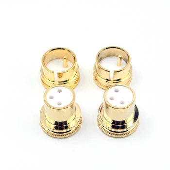 

2pcs Protective Cover Dust Cap Shielded Anti-oxidation for Noise Stopper Gold Plated Copper XLR Plug Caps XLR Protect Cap