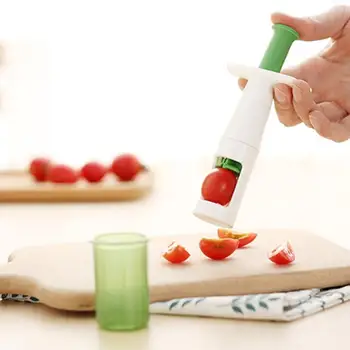

Multifunctional Stainless Steel Grape Slicer Fruit Manual Chopper Cherry Tomato Cutter Kitchen Gadgets Tool Baby Food Mills