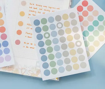 

6 Designs Mixed 12 Sheets Paper Stickers Cute Colorful Index Sticker Gift 110mm*150mm DIY Journal Planner Decoration Supplies
