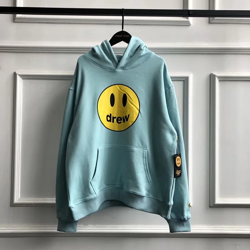 19FW DREW HOUSE Мужская толстовка с капюшоном и буквенным принтом Harajuku Мужская и женская однотонная уличная одежда с капюшоном