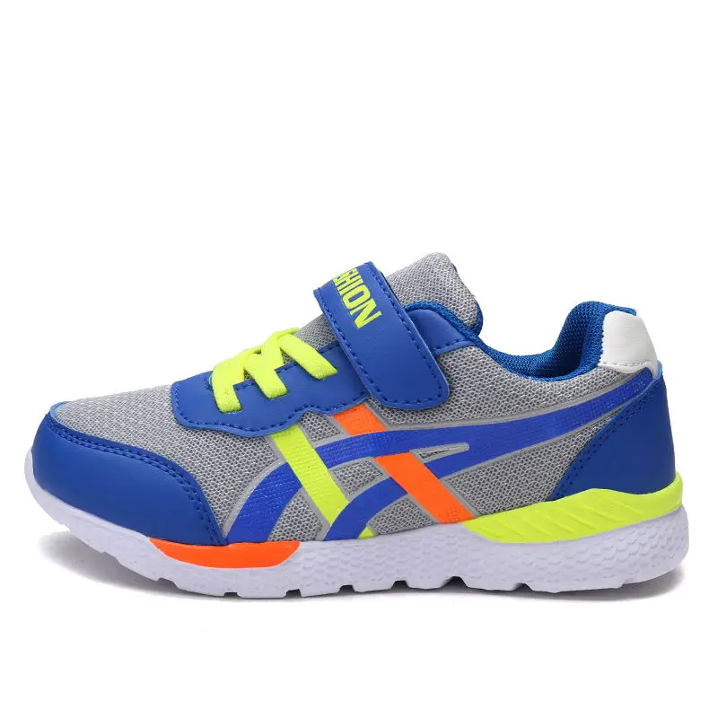 Sialia Sport Kidxs кроссовки, детская повседневная обувь для мальчиков, Сникеры для девочек, кроссовки для бега на открытом воздухе, на липучке, tenis infantil menino - Цвет: Blue