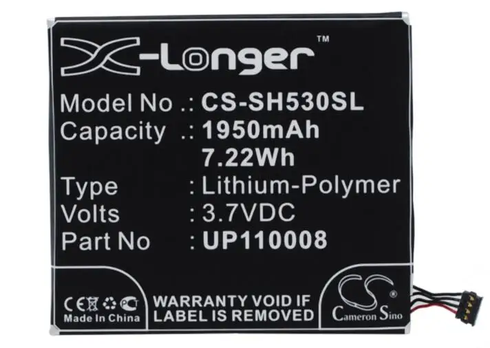 Cameron sino 1950 мАч батарея для SHARP SH530U AE5153600 UP110008 XN-1BT36 мобильный, Смартфон батарея
