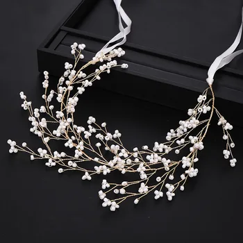 

2020 New Hot Selling elegant pearl women headbands Bridal Headdress Wedding headpiece