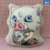 10cm Anime Ghost Slayer Plush Cushion Home Decoration Fluffy Pillow Bedroom Seat Sofa Ornament Toys Cartoon Stuffed Toy Winter 1