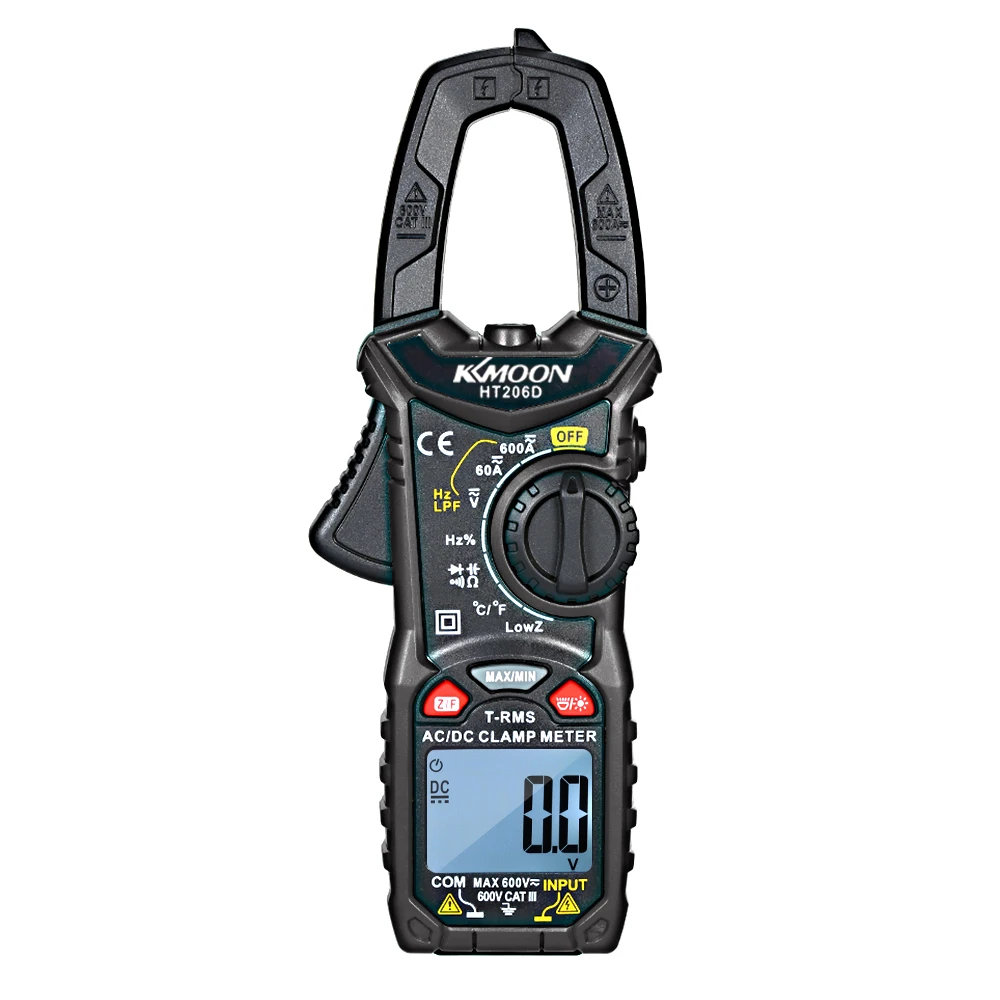 KKmoon HT118A цифровой мультиметр с автоматическим диапазоном 6000 граф истинное среднеквадратичное значение измерения переменного/постоянного напряжения тока сопротивление емкости частота