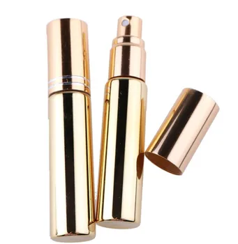 

Hot 500pcs/lot 10ml Alumite Glass Refillable Perfume Bottle With Spray Empty Cosmetic Containers With Atomizer Portable Travel