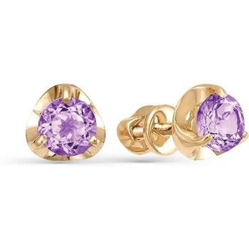 

Magic Stones earrings with 2 Amethyst Red Gold