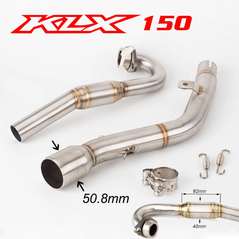 

KLX150 KLX150BF KLX150L 51mm slip-on exhaust elbow headers link pipe off-road pit-bike dirt bike escape moto for Kawasaki KLX150