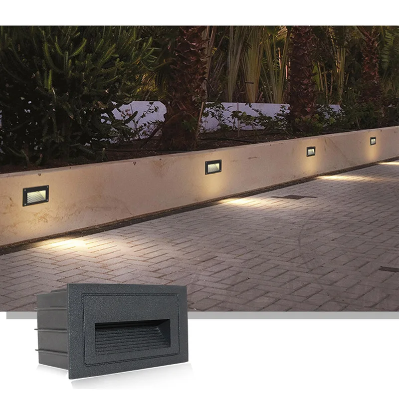 IP65 Outdoor Underground light DC12V Waterproof Stair Light Step Light Recessed buried lamp indoor Staircase Step lights 85-265V led underground light