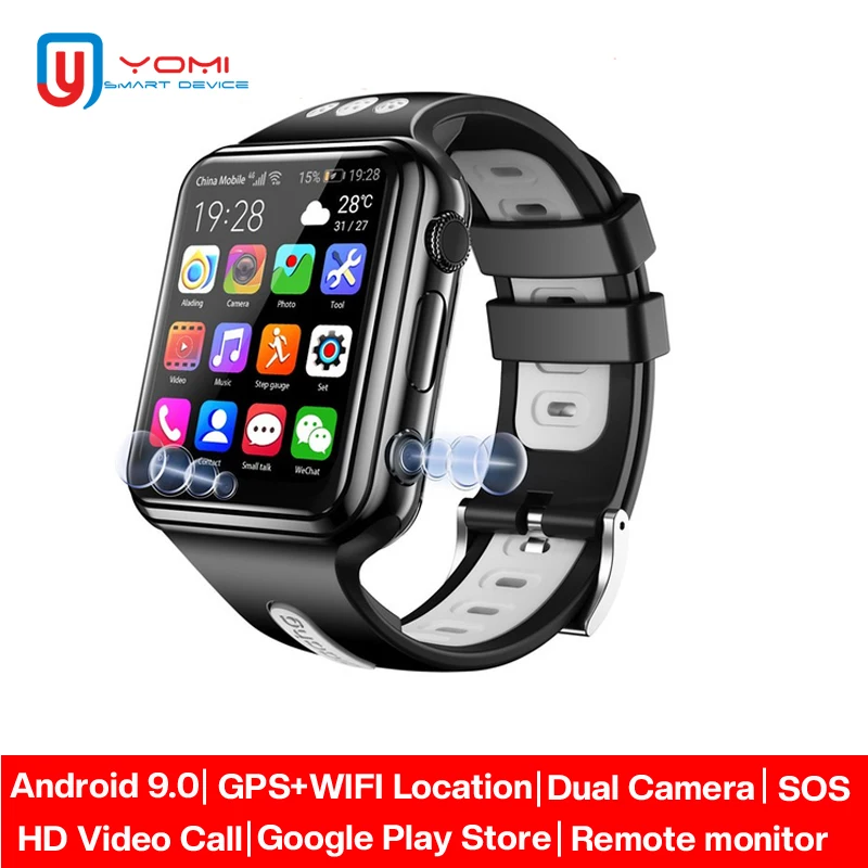 Детские умные часы 4G Bluetooth GPS-Трекер видеозвонки музыкальная камера Google Play Android 9 0