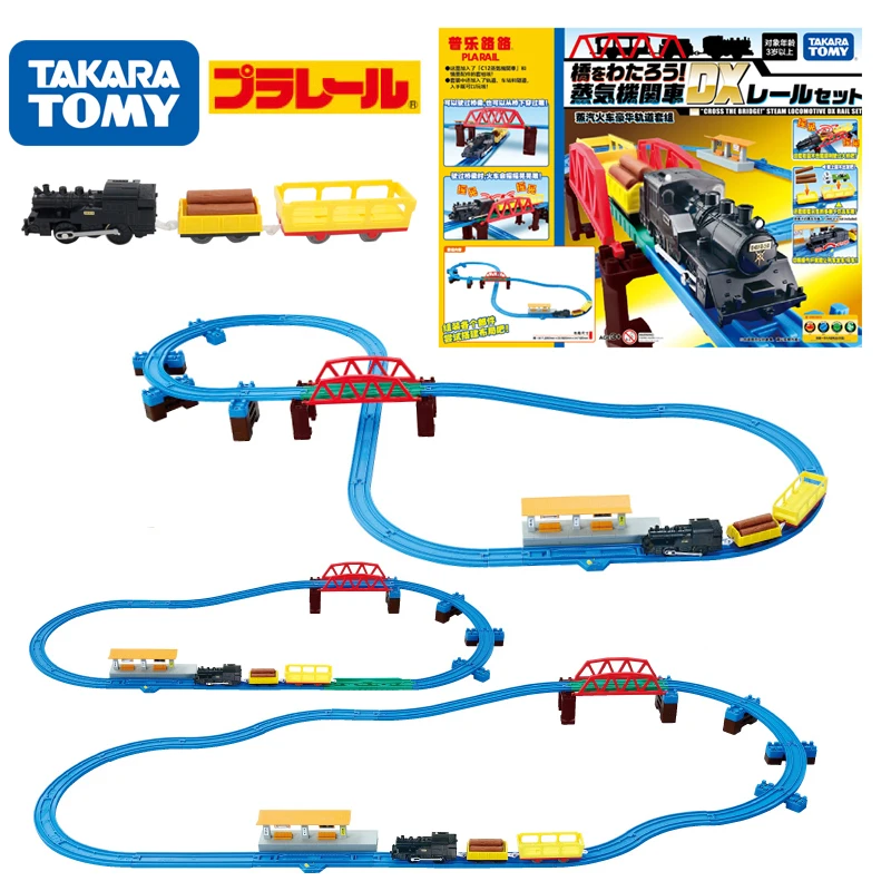 Takara Tomy Tomica Plarail через Бриджет SL DX Rail Полный комплект с трассой и поездами Детские литые игрушки Детский волшебный поезд