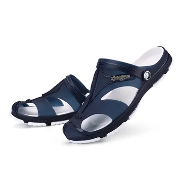 

AUAU-2018 new Flops Summer Fashion Sandals Men's Rubber Soft Shoes Home Outdoor Sports Beach Men's Slippers Massage Men Footwear