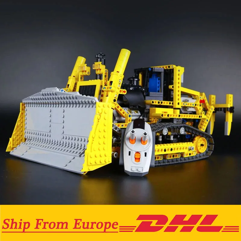 

Remote Control Motorized Bulldozer 1384 Pcs Bricks Compatible With Legoing Technic 8275 Model Building Blocks Boys Gifts Toys
