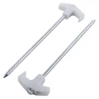 

10 x Glow in dark steel tent rock pegs camping carp fishing bivvy awning