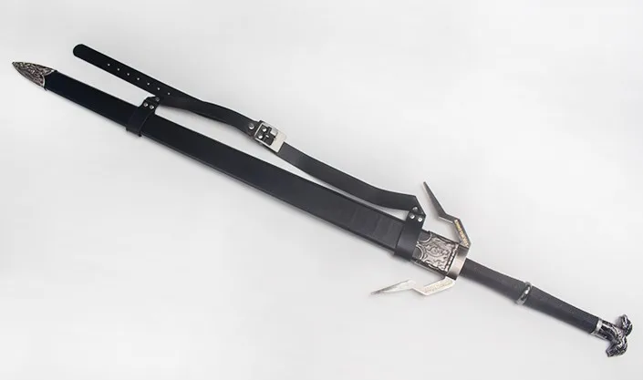 

Wizard 3 Wild White Wolf Hunting Steel Sword Gerolt Western Sword cos Game Equipment Props Not edged