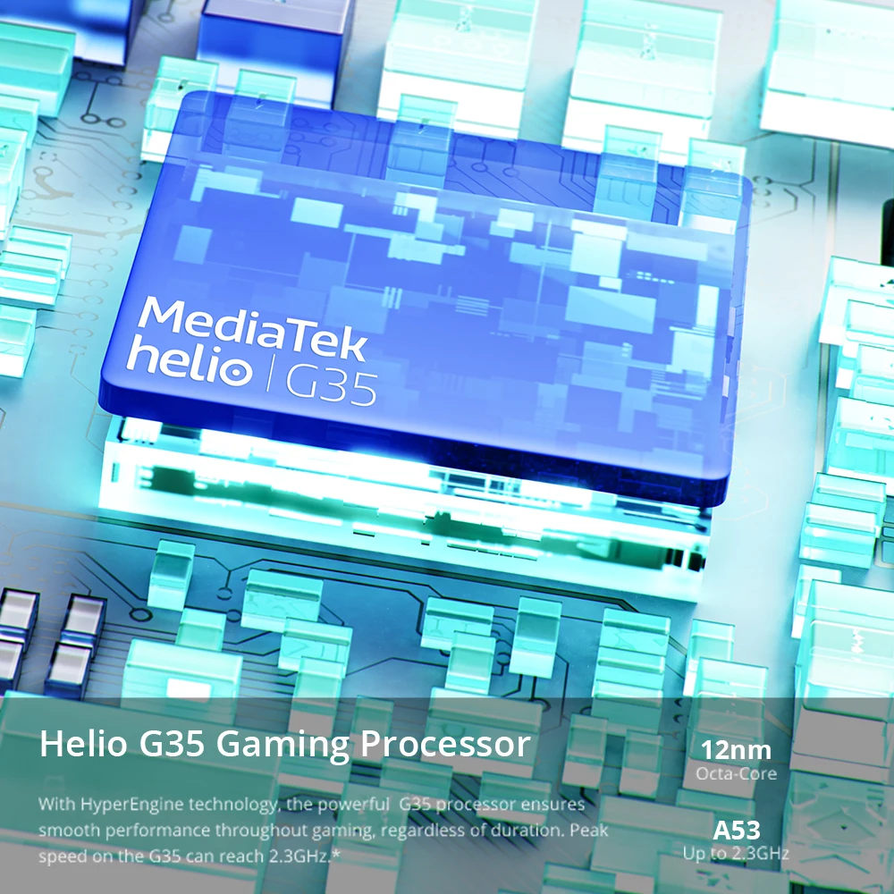 realme C21 Smartphone Helio G35 Octa Core 6.5'' inch Screen 5000mAh Massive Battery 3-Card Slot 13MP Camera Russian Version