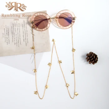 

90cm Women Fashion Butterfly Sunglasses Chains Gold Eyeglasses Chains Sunglasses Holder Necklace Eyewear Retainer Accessories