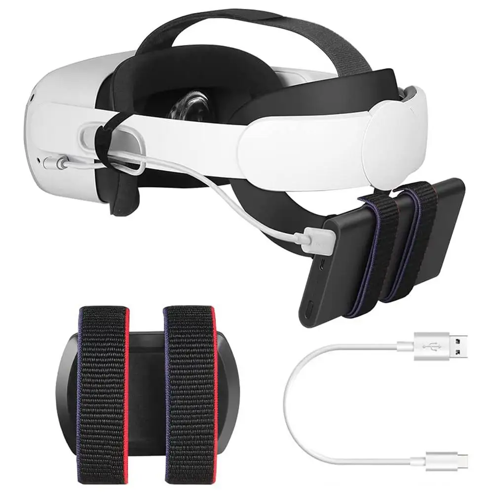 Фиксирующий кронштейн для внешнего аккумулятора Oculus Quest/Quest 2 регулируемый
