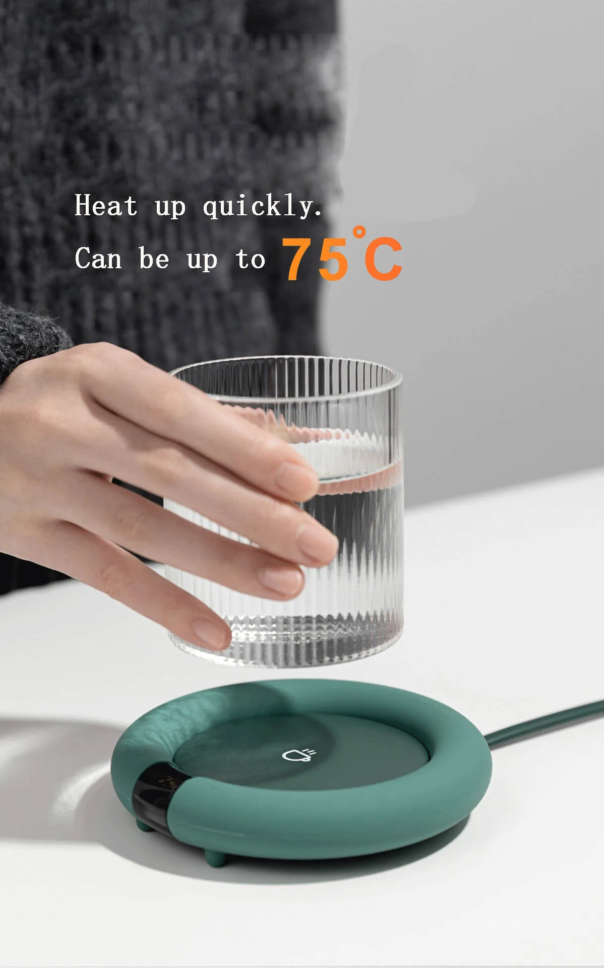 Youpin Smart Touch Heating Coasters Adjustment 3 Gear Constant Temperature Cup Warmer Heating Pad Fast Heater Heating mat Cup