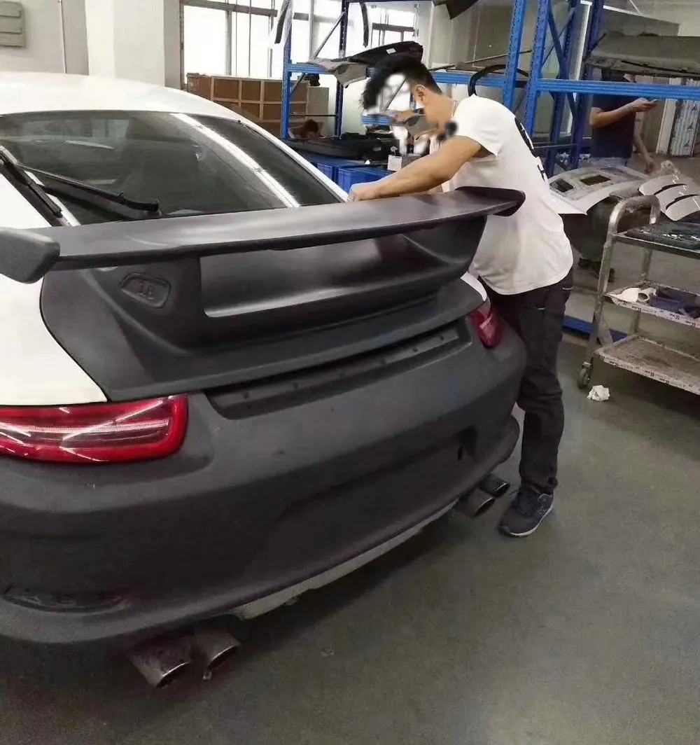 Для Porsche 991,1 замена на GT3 кузов PP передний бампер задний спойлер крыло губы боковые крылья 991 бамперы GT3 кузова
