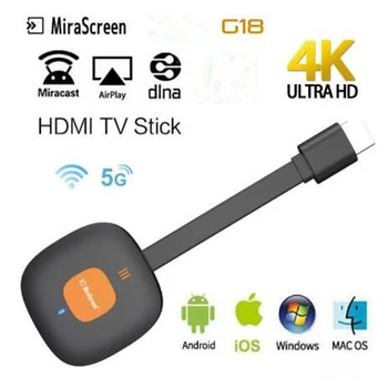 

MiraScreen G18 TV Stick 4K Wireless HDMI Wifi Display Dongle Mirroring for Android iphone For Chromecast 2 Google Chrome