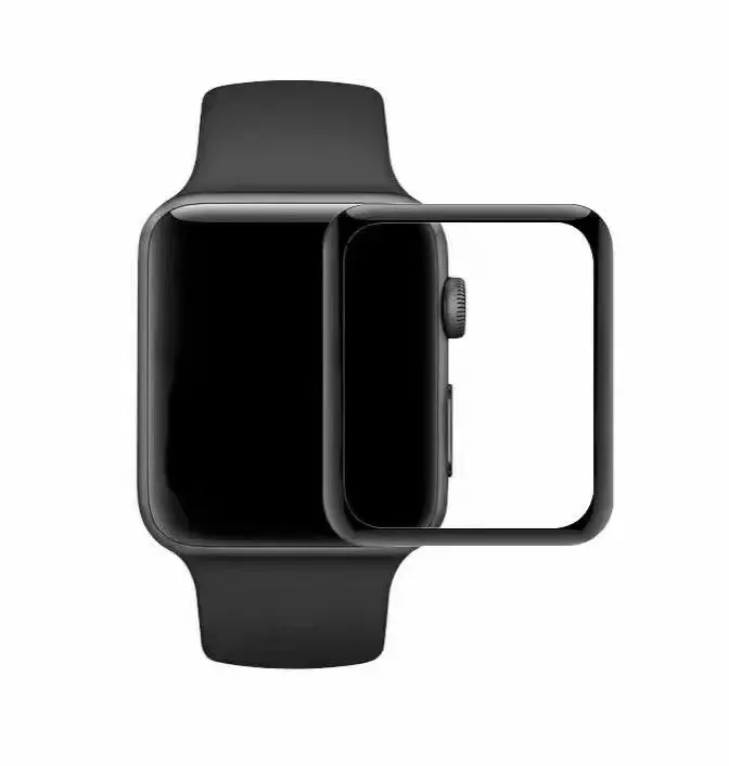 Изогнутый защитный экран из закаленного стекла 3D для Apple Watch 5 4 3 2 1 Защита экрана
