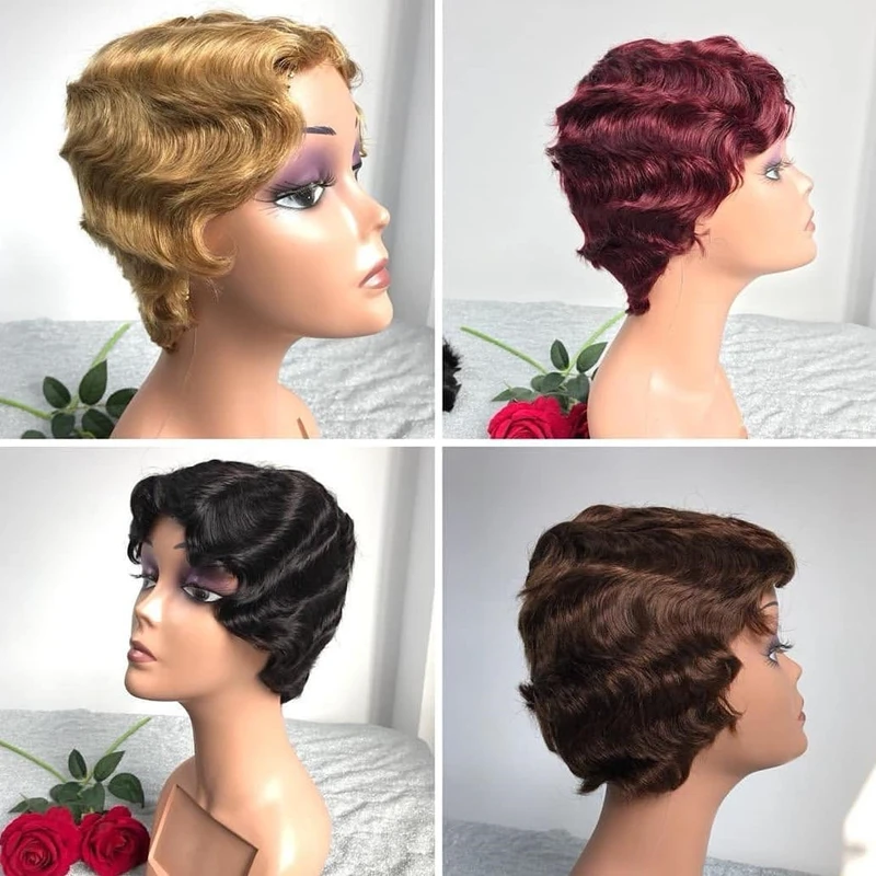 short human hair wig for black women 2