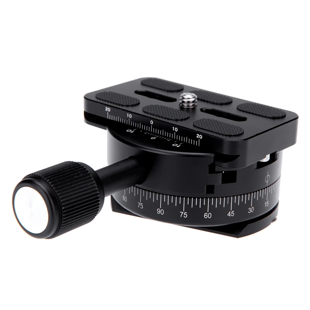 

Andoer 360 Degree Panoramic Panning Head Clamp Quick Release Plate with Gradienter for Tripod DSLR Camera Compatible with Arca