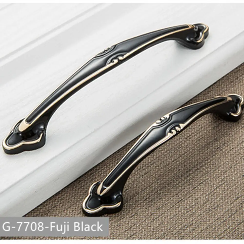 Черная американская ручка для двери современный минималистичный шкаф Золотая