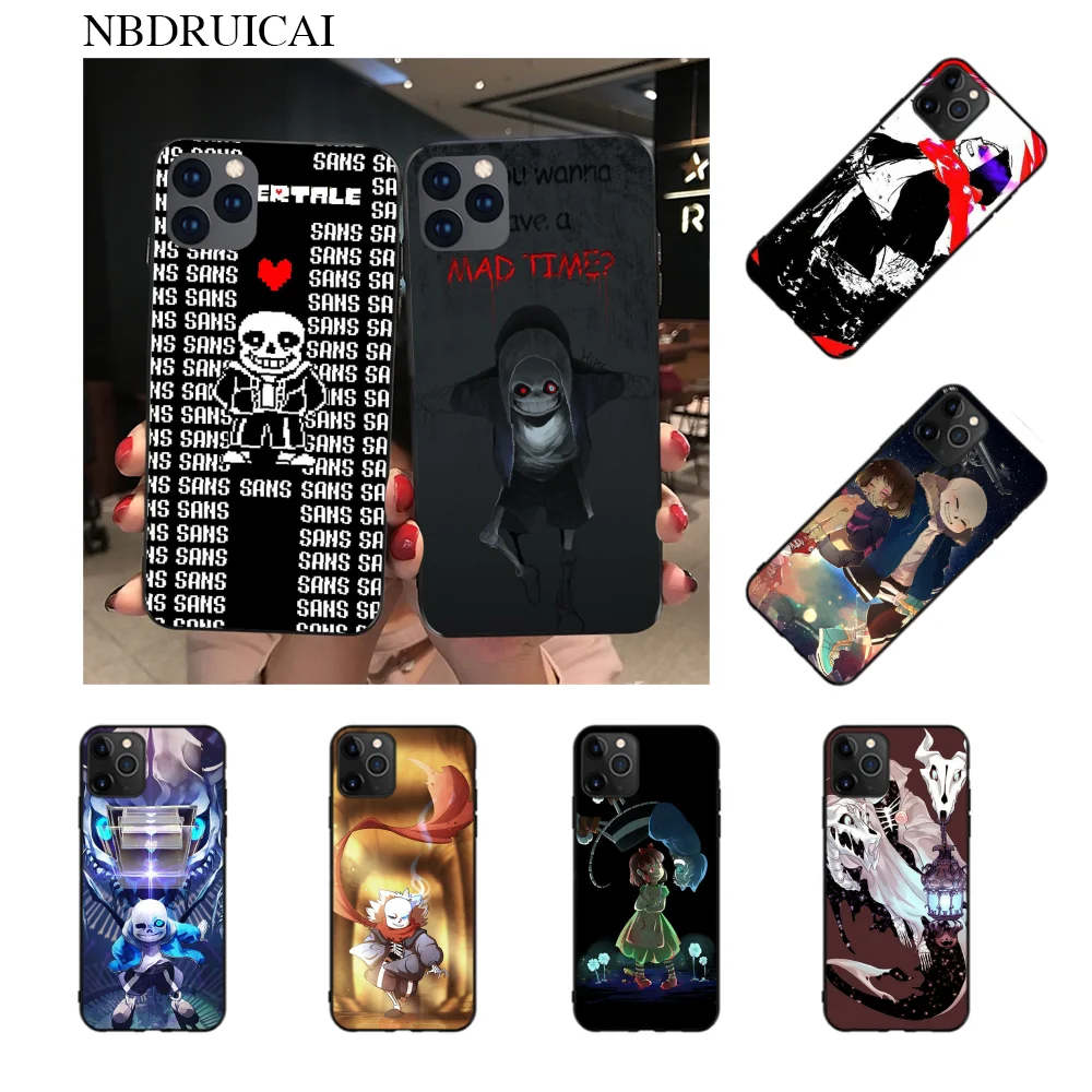 NBDRUICAI Undertale Sans черный ТПУ мягкий чехол для телефона iPhone 11 pro XS MAX 8 7 6 6S Plus X 5S SE XR |