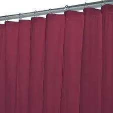 

Heavy Duty Magnetized Shower Curtain Liner Mildew Resistant (Burgundy)