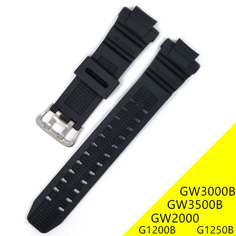 Replace Watch Band For Casio G-SHOCK GW2000 GW3000B GW3500B G1200B G1250B Men Black Rubber Silicone Sport Waterproof Strap | Наручные
