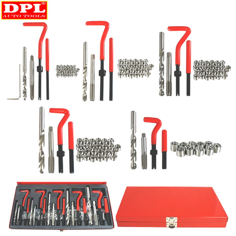131 Pcs Engine Block Restoring Damaged Thread Repair Tool Kit M5 M6 M8 M10 M12 Professional