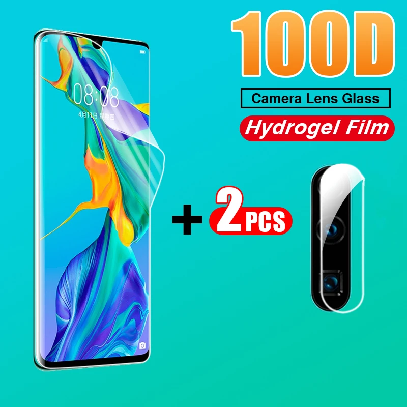 

100D Full Cover Hydrogel Film For Huawei P30 P20 Lite Pro Mate 30 Pro 20 Lite Front Screen Protector Back Camera Protective Film