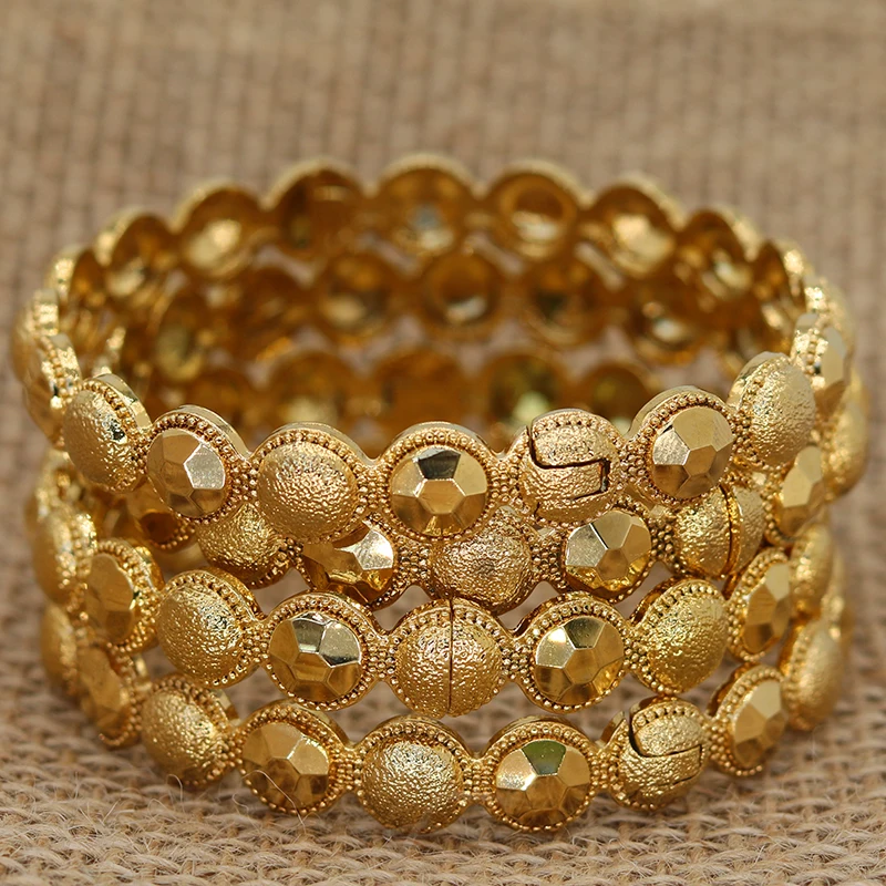 

Браслет женский, золотой, 4 шт./лот, 24 К, в африканском стиле