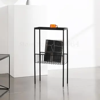 

Nordic Living Room Sofa Corner Corner Iron Minimalist Mobile Balcony Coffee Table Bedroom Bedside Storage Small Table