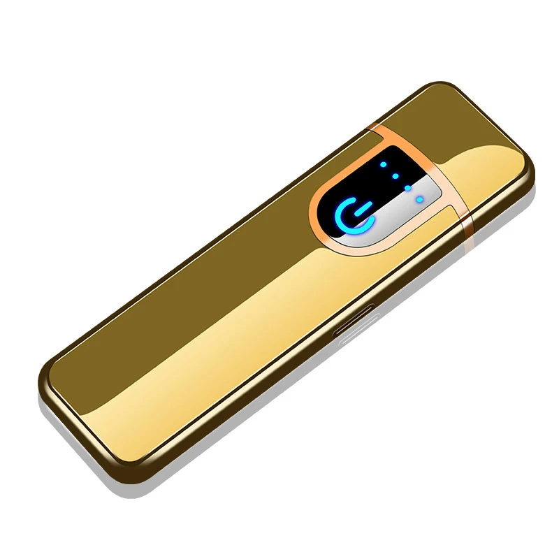 Ультра тонкий умный сенсорный экран электронная сигарета зажигалка Металл USB Перезаряжаемый ветрозащитный негорящий зажигалки сигары Мужские гаджеты