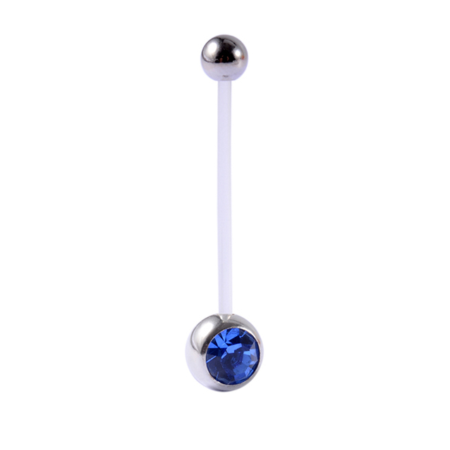 Flexiable Anti Allergy Belly Button Rings  Can Ajustable 25mm Bioplast Navel Piercing For Pregnancy Retainer Body Jewelry
