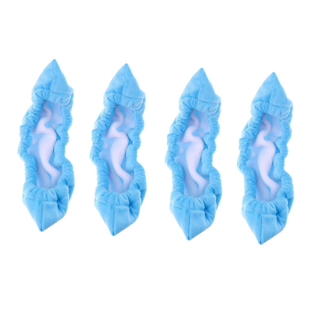 2 Pairs Sports Hockey Blade Covers Soft Terry Cloth Protector Soakers for Figure Skates and Ice Skates - One Size Fits Most