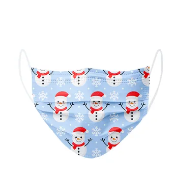 

Adults Christmas Mask Disposable Quality Mask 3Ply Earhook 50PCS mascarilla lavable cubre bocas reusable facemask mondmasker