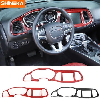 شراءSHINEKA ملحقات داخلية لسيارة دودج تشالينجر غطاء ديكور لوحة التحكم المركزية لسيارة دودج تشالينجر 2015 +