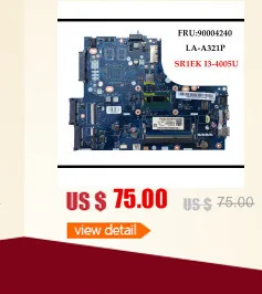 Высокое качество ZIUS6/S7 LA-A321P для lenovo Ideapad S310 материнская плата для ноутбуков FRU: 5B20G18948 SR1EN I3-4030U DDR3L полностью протестирована
