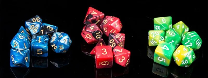 7 шт./лот многогранные кости из смолы d& d d4 d6 d8 d10 d% d12 d20 многогранные TRPG игры кубик для настольной игры