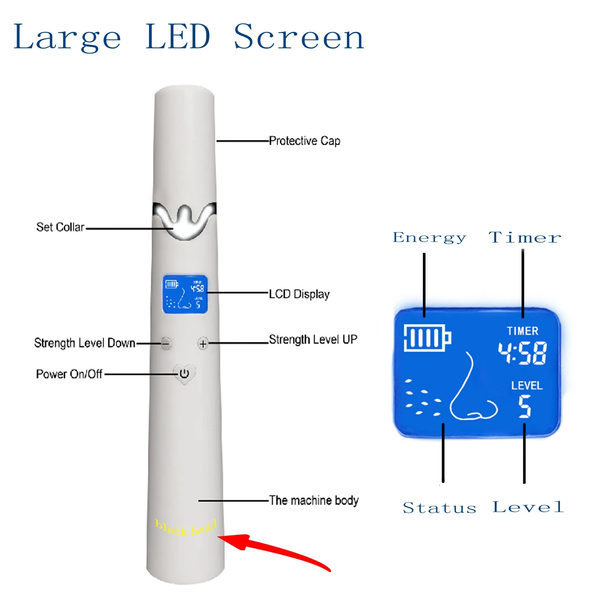 

SWOISS 2019 USB Charging Electric Blackhead Remover Facial Cleaner Pimple Face Care Acne Extractor LCD Display Machine