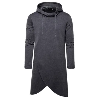 

Hoodie Men Fall's New Men's Irregular Hooded Top with A Long Men's Hoodie